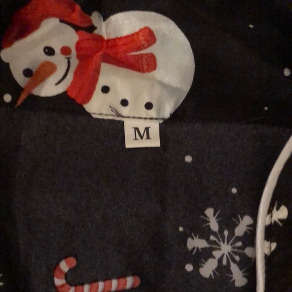 Festive Snowman Pajama Set - Black - Picture 2 of 3